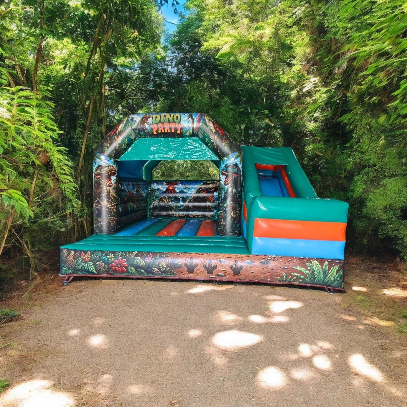 U Bounce Dino Party Castle and Slide