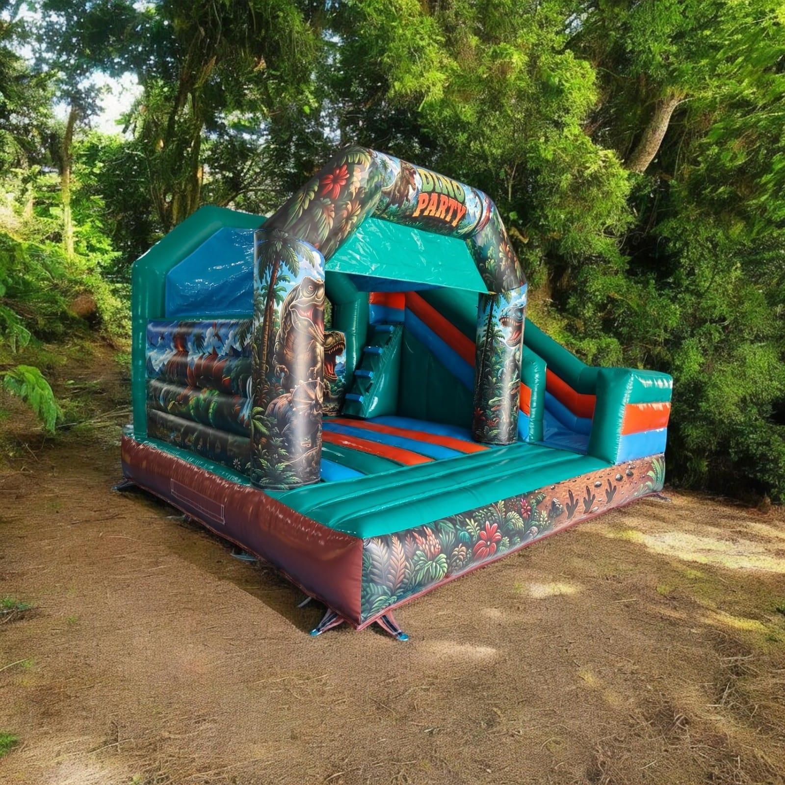 Dino Party Castle and Slide, second angle