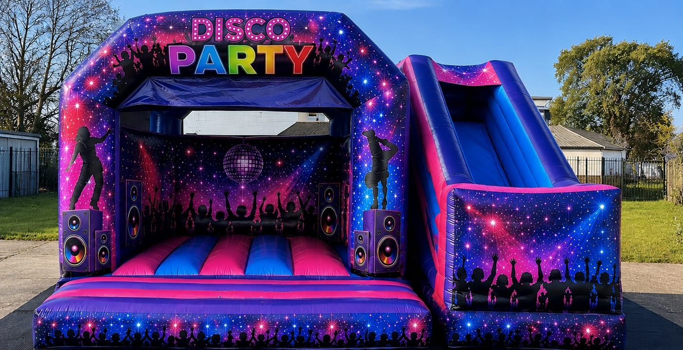 U Bounce Disco Party Castle and Slide — coming soon